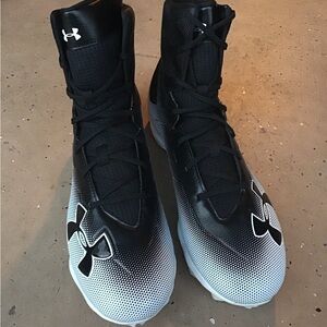 Under Armour Black and White Athletic Shoes/Cleats